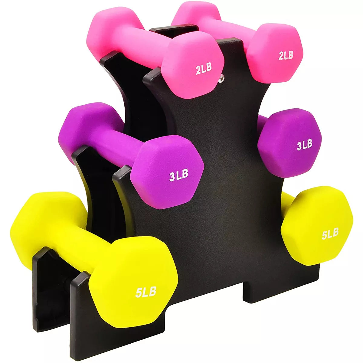 neoprene coated dumbbell set