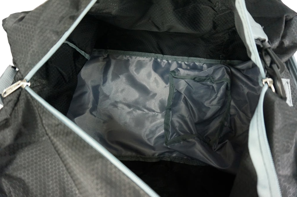28" Foldable, Durable Duffel Bag. Lightweight Travel, Sport Gym Bag with Shoe Compartment, Black