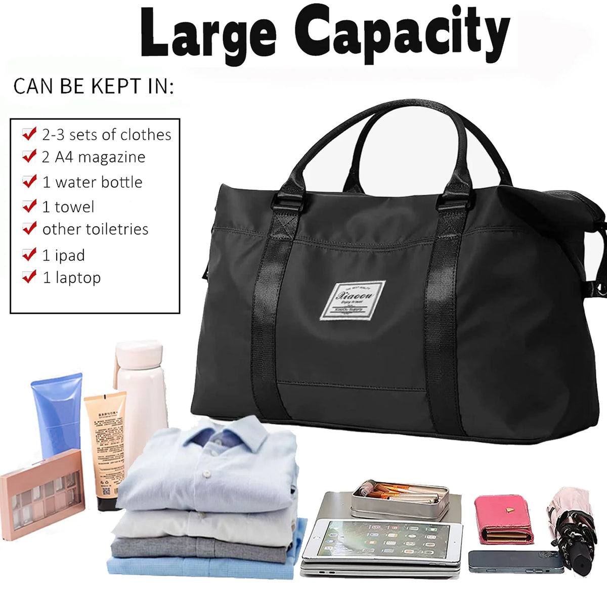 waterproof travel duffle bag for women