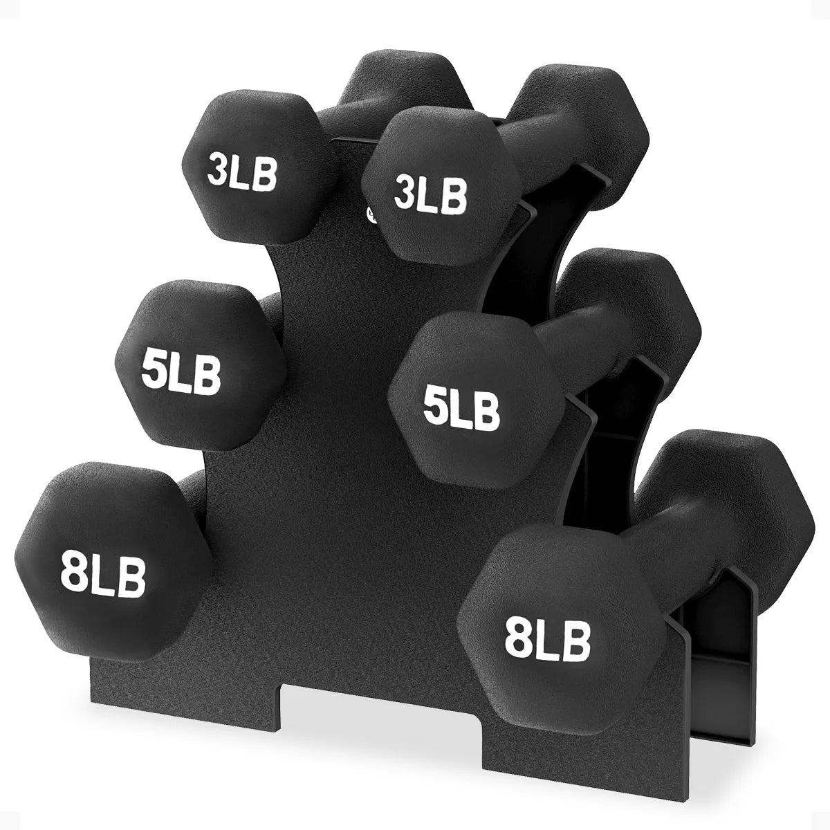 neoprene coated dumbbell set