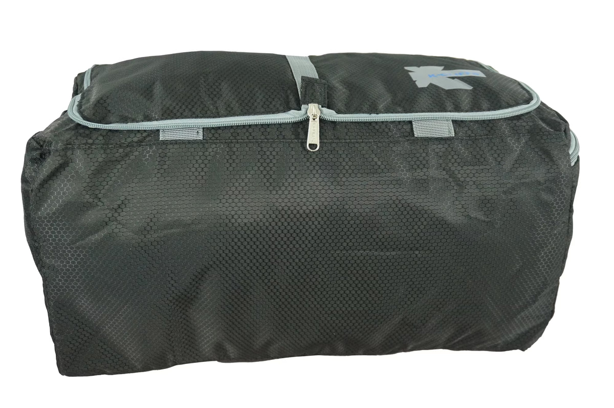 28" Foldable, Durable Duffel Bag. Lightweight Travel, Sport Gym Bag with Shoe Compartment, Black
