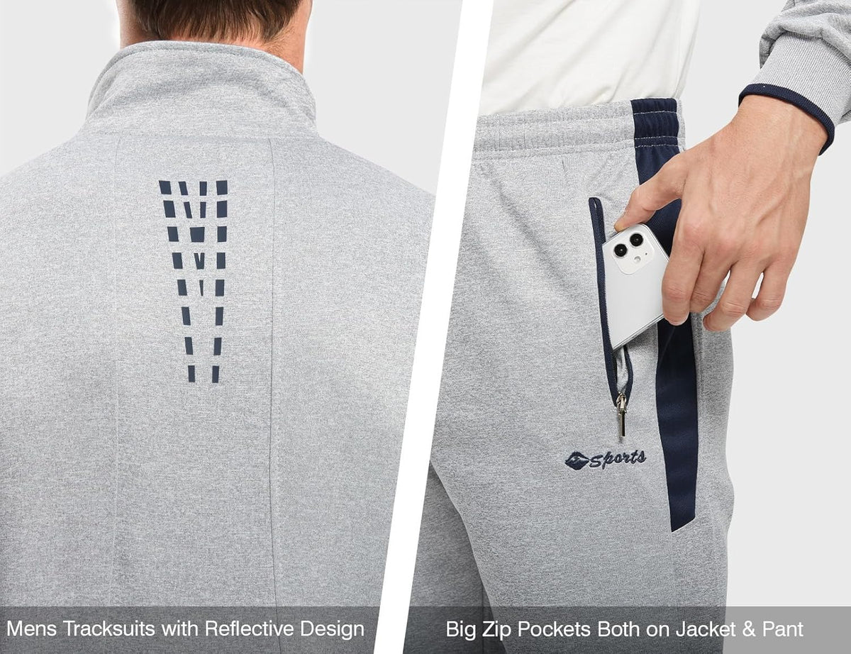 Men'S Tracksuits Sweatsuits for Men Sweat Track Suits 2 Piece Casual Athletic Jogging Warm up Full Zip Sets