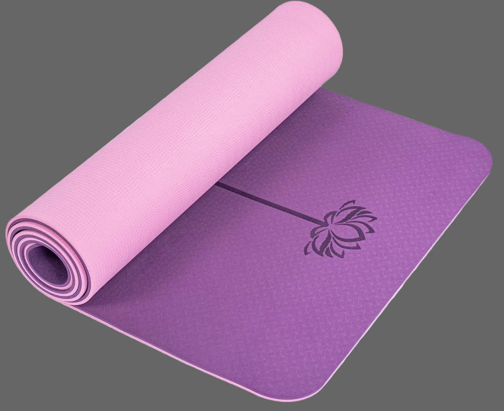 Yoga Mat Non Slip, Pilates Fitness Mats, Eco Friendly, Anti-Tear 1/4" Thick Yoga Mats for Women, Exercise Mats for Home Workout with Carrying Sling and Storage Bag
