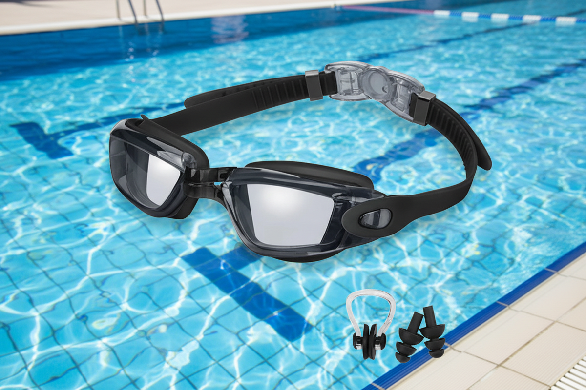 Anti-Fog Swimming Goggles – Crystal Clear Vision, UV Protection & Leak-Proof Fit for Adults & Kids
