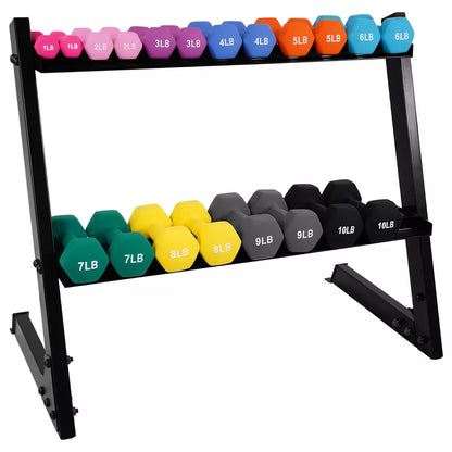 neoprene coated dumbbell set