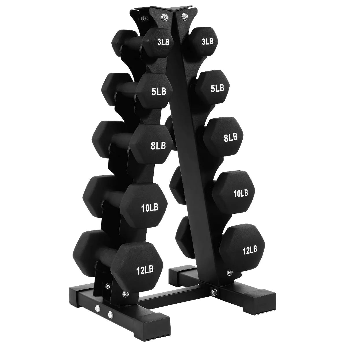 neoprene coated dumbbell set
