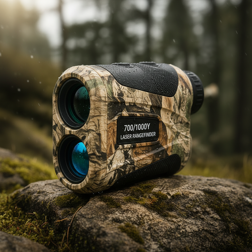 Hunting Rangefinder, Rechargeable Camo Laser Range Finder 700/1000Y