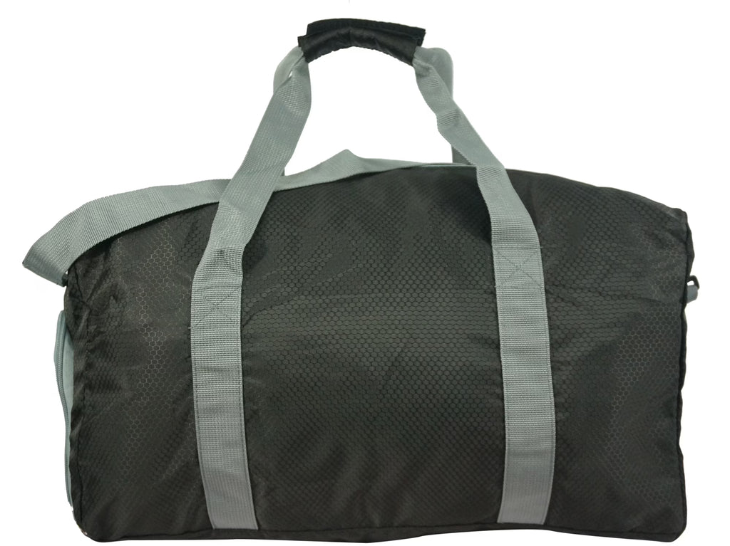 28" Foldable, Durable Duffel Bag. Lightweight Travel, Sport Gym Bag with Shoe Compartment, Black