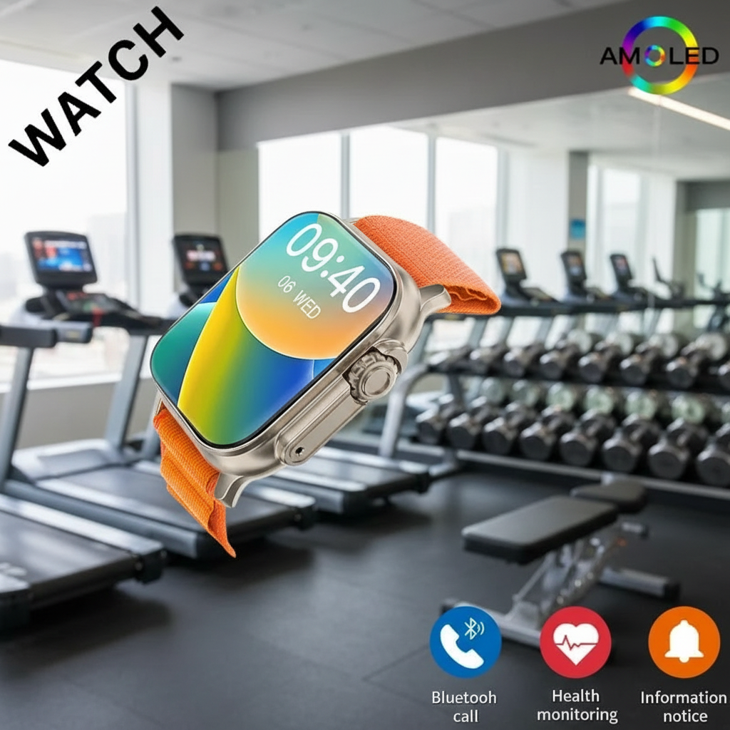 2026 New Men Smart Watch 2.01 Inch HD Screen Bluetooth Call Health Fitness Tracker Multi Sport Mode Smartwatch for Android IOS