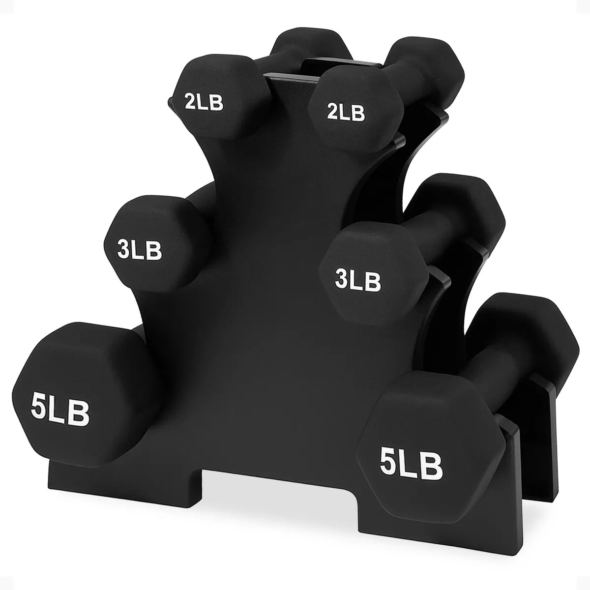 neoprene coated dumbbell set